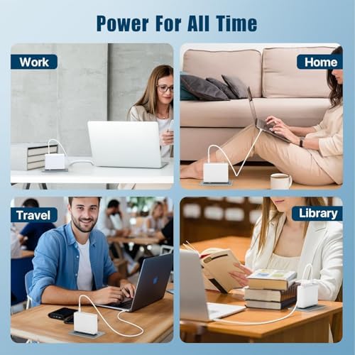 Lightning-Fast 140 W Mac Book Charger – Ultimate Power Boost for M1/M2/M3/M4 Models with 6.6 FT USB-C Cable – Rapidly Charges 13″-16″ Mac Books in Record Time – Compact, Military-Grade Protection & Smart Battery Care for Optimal Performance – Advanced Cooling Technology & 97% Efficiency for Safe, Reliable Use