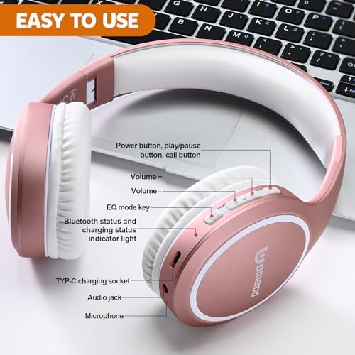 Ultimate 70-Hour Wireless Bluetooth Over-Ear Headphones – Immerse Yourself in Deep Bass with 3 Custom EQ Modes, Lightweight & Foldable Design for Maximum Portability, Integrated Microphone for Seamless Calls – Perfect for Music Lovers, Home Office, and On-the-Go Sound Quality