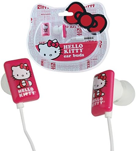 Hello Kitty Wireless Earbuds – Stylish White & Pink In-Ear Headphones with Superior Sound Quality and Built-in Microphone for Seamless Connectivity – Perfect for Music Lovers and Fans of Iconic Character