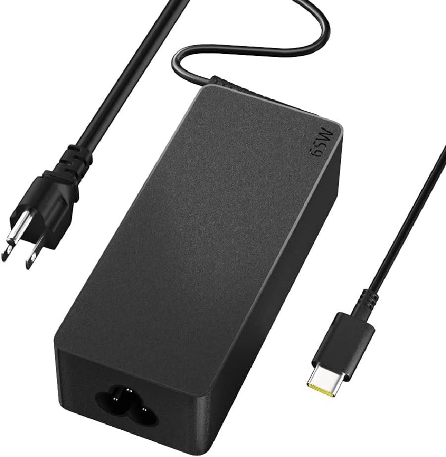 Ultra-Fast 65 W USB-C Charger for Lenovo Yoga & Think Pad Series – Superior AC Power Adapter with Enhanced Compatibility for 14″ & 15″ Models – Durable Design for Optimal Efficiency and Quick Charge Capability – 30-Day Money-Back Guarantee and 12-Month Warranty Included for Peace of Mind – Perfect for Yoga 7, Slim 7, Duet 7, and Think Pad X1 Series.