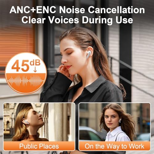 Advanced Bluetooth 5.3 Wireless Earbuds – 60-Hour Playtime with IPX7 Waterproof Rating for Ultimate Gym and Running Performance – Premium Hi-Fi Stereo Sound with Deep Bass – Integrated Microphone for Crystal-Clear Noise-Cancelling Calls – Ideal for Active Lifestyles and Outdoor Adventures