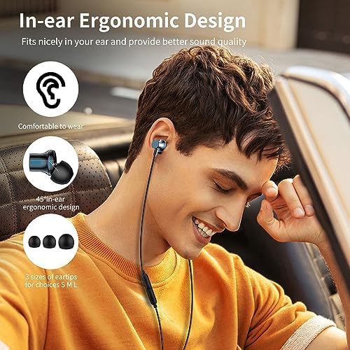 COOYA USB C Headphones – Premium Wired Earbuds with Enhanced Bass Stereo Sound & Noise-Canceling Technology for i Phone 16 Plus, Samsung S25 Ultra, Pixel 9, and More – Magnetic Design for Easy Storage, Ergonomic Comfort, and Crystal-Clear Calls – Perfect for Music, Gaming, and Professional Use
