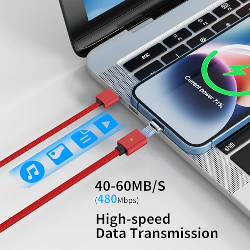 Revolutionize Your Charging Experience with the 3-in-1 Magnetic Charging Cable Set – Fast 3 A Power Delivery, Nylon Braided Durability, and LED Indicator (3 Pack: 3.3 ft, 6.6 ft, 6.6 ft) for USB-C and Micro-USB Devices – Versatile Connectivity and Effortless Use