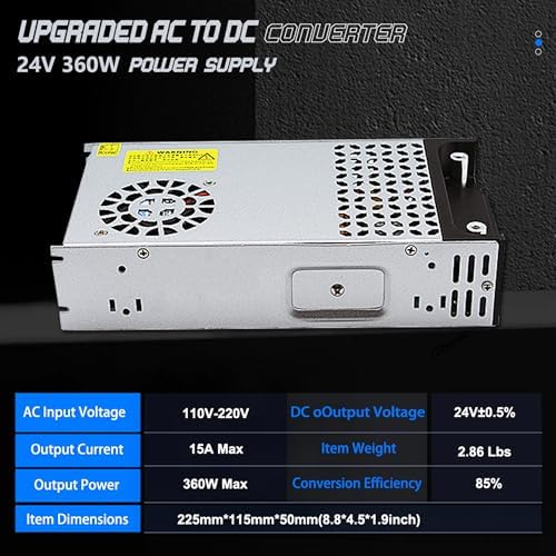 High-Performance 12 V 50 A AC to DC Power Supply – 600 W Universal Switching Converter for LED Strip Lights, CCTV Systems & RV Applications – Enhanced Safety Features & 110 V/220 V Compatibility for Reliable Power Delivery
