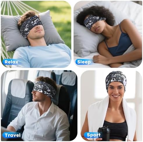 Bluetooth Sleep Headphones with Integrated Sleep Mask – Ultimate Wireless Earbuds for Peaceful Nights and Active Days | Perfect for Travel, Meditation, and Workouts – Superior Comfort and Sound Quality for Insomnia Relief and Focused Relaxation