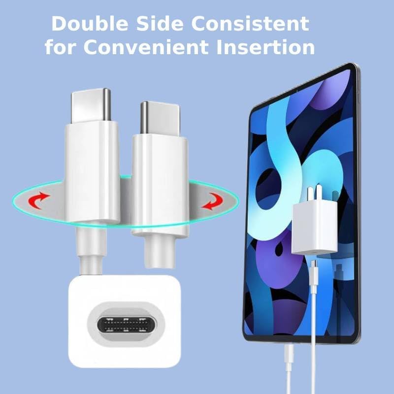 Rapid 30 W Dual Pack Fast Charger for Google Pixel Series – Overheating Protection, 6.6 ft USB-C Wall Charger for Pixel 9, 8, 7 Models – Efficient, Safe Charging for Home and Travel