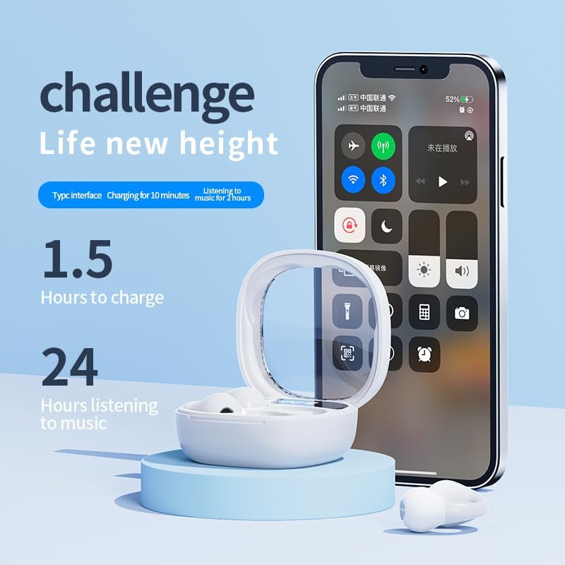 Revolutionize Your Audio Experience with Elec Smart JR01 2024 Mini Open Ear Bluetooth Headphones – Ultimate Wireless Ear Clips for Active Lifestyles, IPX4 Waterproof for Cycling, Running & Sports (White) – Comfort, Safety & Seamless Connectivity