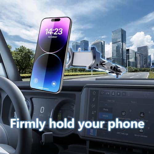 for Jeep 2024 2025 Wrangler JL JLU JT 4XE Phone Mount – Dashboard Phone Holder for Jeep Wrangler Gladiator 2/4 Door Accessories, with The Strongest Magnet (NOT for 1945-2023 JL JT) – Enhanced Compatibility and Speed