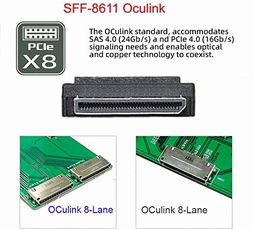 Maximize SSD Performance with NFHK M.2 to Oculink Adapter – Dual 2-to-2 PCIe NVME/AHCI Connector for Enhanced Speed | Supports 2230/2242/2280/22110 mm Drives | Ideal for High-Performance Gaming & Content Creation | Plug-and-Play Installation for Seamless Upgrades | Durable, Compact Design for Reliable Connections