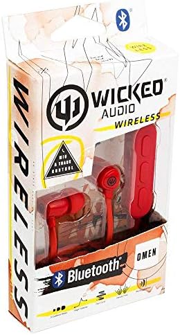 Wicked Audio Omen Wireless Bluetooth Earbuds – Premium Noise-Isolating In-Ear Headphones with Built-In Microphone and Track Control – Ideal for Commuting, Exercising, and Home Use – Lightweight, Ergonomic Design for Ultimate Comfort – Enhanced Connectivity and Sound Quality in Sleek Black Finish
