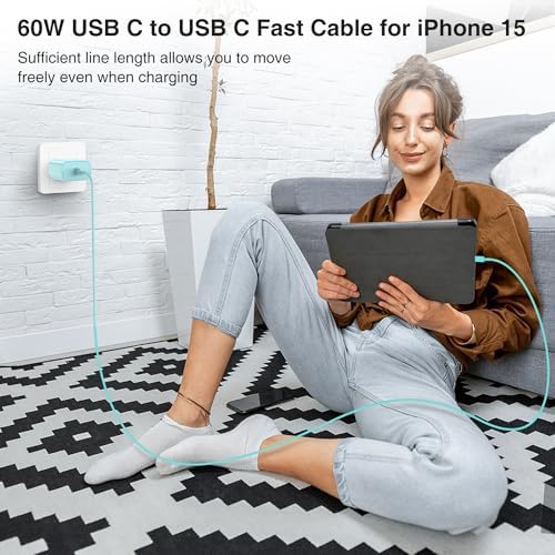 Elevate Your Charging Experience with the 20 W USB-C Power Adapter & 10 ft Type C Cable – Perfectly Engineered for i Phone 16/15, i Pad Pro, and Air Pods – Compact Wall Charger for Accelerated Power Delivery and Unmatched Portability – Superior Charging Speed for All Your Apple Devices on the Go