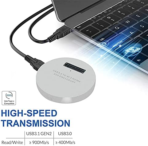 xiwai USB 3.1 USB-C to NVMe M-Key M.2 SSD External Converter Adapter – Vertical Design for Fast Data Transfers & Universal Compatibility – Ideal for Gamers and Creators
