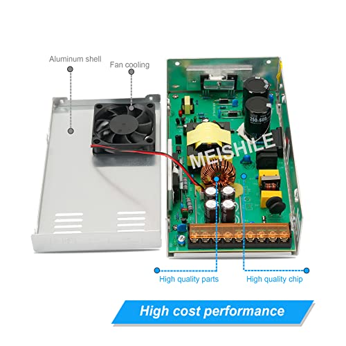 High-Performance 600 W 24 V DC Switching Power Supply Adapter | Reliable AC-DC Transformer for LED Lighting, Industrial Machinery, and Personal Projects | Dual Voltage 110 V/220 V Compatibility for Global Use | Enhanced Efficiency & Safety Features