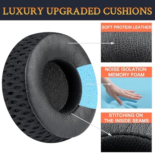 Upgrade Your JBL Under Armour Sport Wireless Headphones with SOULWIT Replacement Earpads – Luxurious Soft Protein Leather & High-Density Memory Foam for Unmatched Comfort and Sound Isolation – Effortless Installation, Elegant Black Finish, Perfect for Daily Use and Intense Workouts