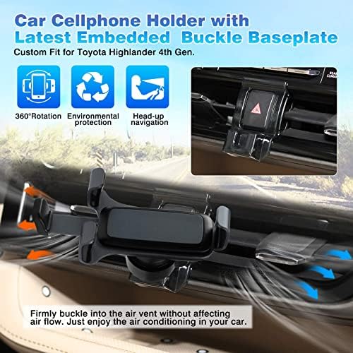 Mazda CX-5 2017-2025 Premium Air Vent Phone Holder – Adjustable Handsfree Mount for All Smartphones, Thick Case Compatible – 360-Degree Rotation for Safe Navigation and Easy Access, Sleek Design for Enhanced Interior Aesthetics