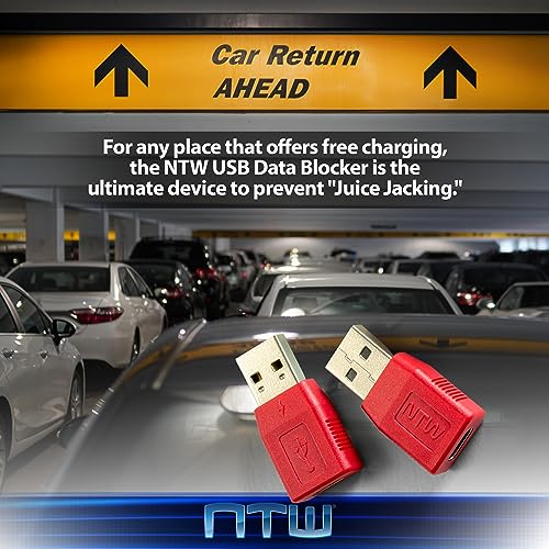 Secure Your Charging: NTW USB-A to USB-C Data Blocker – Essential Juice Jacking Protection Adapter (5 Pack) for Safe Power Transfer, Compatible with Smartphones and Laptops, Portable Design for Travel and Daily Use