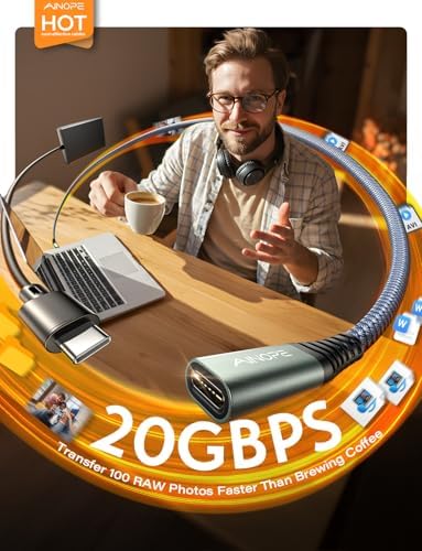 Maximize Your Connectivity with AINOPE 10 FT USB C Extension Cable – 20 Gbps Data Transfer & 240 W Charging Power, Ideal for i Phone 16 Pro Max, PSVR2, Mac Book Air M2 Pro, and More – Stylish Blue Design for Enhanced Flexibility and Performance