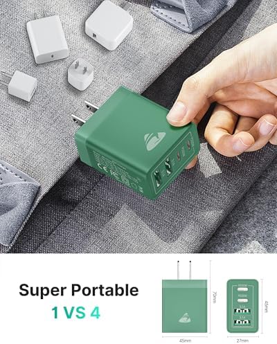 Aiminu 40 W 4-Port USB C Wall Charger Block 3-Pack – Efficient PD Fast Charging Solution for i Phone 15/14/13/12/11/Pro Max, i Pad & Android Devices – Ideal for Home, Travel, and Multi-Device Power Needs