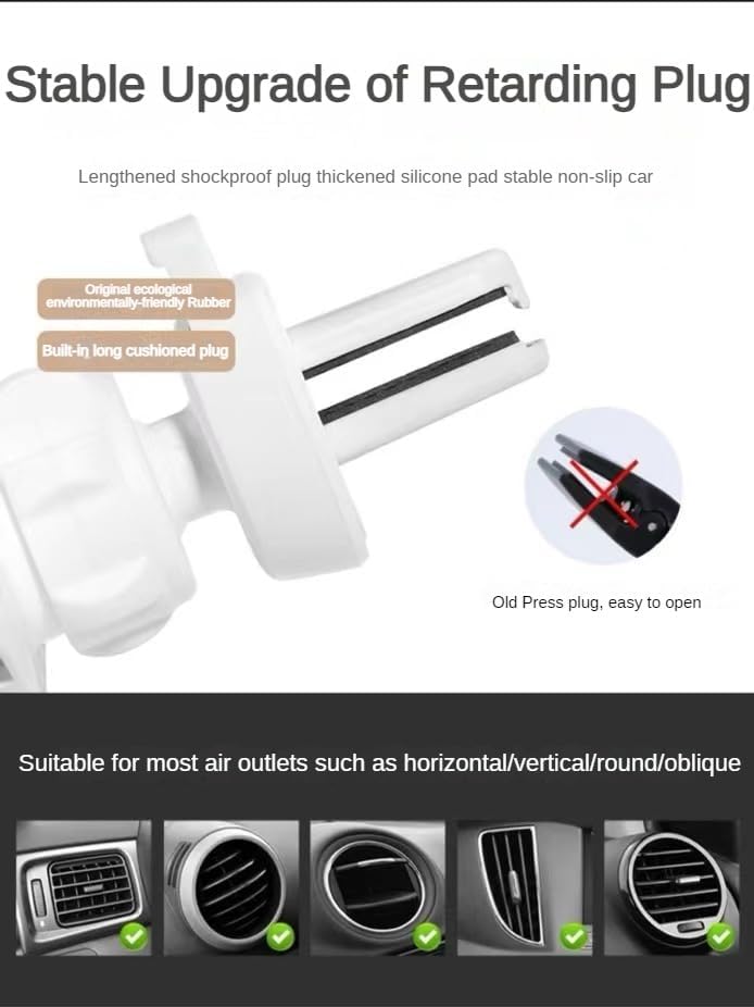 Elegant White Flower Air Vent Phone Holder by BNTR – Stylish Car Cellphone Mount for Smartphones, Perfect Stocking Stuffer Gift – Durable and Functional Vehicle Accessory for Safe Driving and Hands-Free Calls