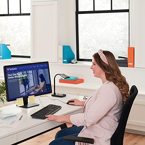Elevate Your Typing Experience with the Verbatim Slimline Wireless Keyboard – 2.4 GHz Plug-and-Play Full-Size Design with Adjustable Tilt Legs and Numeric Keypad for Ultimate Comfort and Productivity – Perfectly Compatible with PC and Laptop in Sleek Black Finish – Eco-Friendly Frustration-Free Packaging