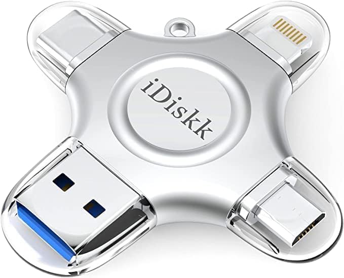 Revolutionize Your File Management with the MFi Certified i Diskk 128 GB Flash Drive – Ultimate 4-in-1 Storage Solution for i Phone 15, 16, i Pad & More! Seamlessly Transfer Photos, Videos & Files Across i OS, Android, Samsung, Type-C & Mac Book – Lightning-Fast USB 3.0 Speed & Enhanced Compatibility for All Your Devices! Perfect for Expanding Your Digital Library with Compact, Durable Design!