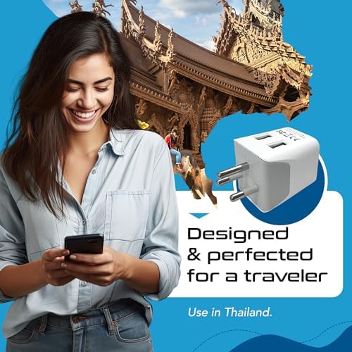 Compact Dual USB Travel Adapter for Effortless Charging in Australia, New Zealand, and China – Essential Type I Plug for Phones, Tablets, and Cameras – Quick Charge Capability with Universal Compatibility for Hassle-Free Global Adventures