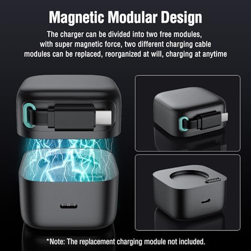 Revolutionary 35 W PD Retractable Charger for i Phone – Versatile Dual Type C Power Adapter with 31.5-Inch Cable | Fast Charging Solution for i Phone 14/13 Pro Max, i Pad, & Air Pods | Compact, Tangle-Free Design for Effortless On-the-Go Power Management