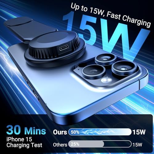 Revolutionary 15 W Magnetic Car Mount Charger – Premium Aluminum Alloy, Foldable Design for i Phone 16/15/14/13/12 Series – Unmatched Fast Wireless Charging & Effortless Dashboard/Windshield Installation for Modern Drivers