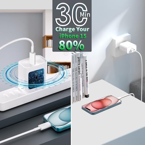 Rapid 20 W USB-C Wall Charger Duo for i Phone 14 & More – Stuffcool MFi Certified 6 FT Type C to Lightning Cable Included – Compact Fast Charging Power Adapter for Swift Device Recharging & Ultimate Safety Features