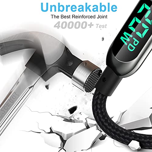 AICase 4 ft Nylon Braided i Phone Charger Cable with LED Charging Indicator – Fast Charge Compatible with i Phone 13, 12 Pro Max, 11, X, and i Pad – Durable Tangle-Free Design for Enhanced Performance and Reliability