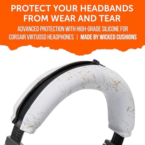 Transform Your Corsair Virtuoso Headphones with the WC Band Z V2 Silicone Headband Cover – Premium Machine Washable Accessory for Enhanced Comfort, Durability, and Flawless Aesthetics – Perfect Fit for Wireless, XT, and SE Models – Say Goodbye to Flaking Leather and Hello to Effortless Maintenance and Style