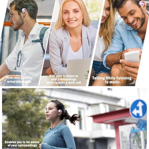 Revolutionary Wireless Bone Conduction Headphones – Stylish Purple Bluetooth 5.4 Open Ear Earbuds for Ultimate Comfort and Safety – Perfect for Active Lifestyles, Commuting, and Outdoor Adventures – Ergonomically Designed for All-Day Wear with Seamless Device Connectivity and Awareness of Surroundings