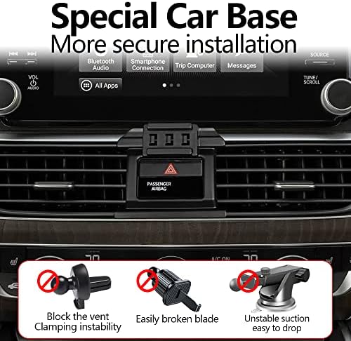 Premium Car Phone Holder Mount for Honda Accord 2008-2012 – Secure Mobile Device Cradle for Effortless Navigation and Hands-Free Use – Sleek No Bar Display Design, Easy Installation, and Enhanced Durability – Perfect for LX, LX-P, SE, EX, EX-L, and LX-S Models – Elevate Your Driving Safety with Optimal Viewing and Stability