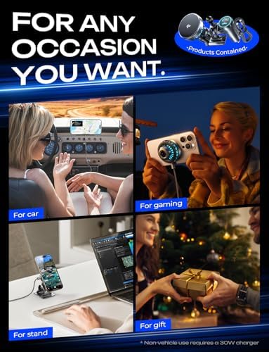 LISEN 15 W Qi2 Mag Safe Car Mount Charger for i Phone 16 Series – Fast Wireless Charging with 18℉ Rapid Cooling Technology, Versatile Vent & Dashboard Holder, Includes Efficient Car Charger – Enhance Your Driving Experience with Premium Compatibility and Safety