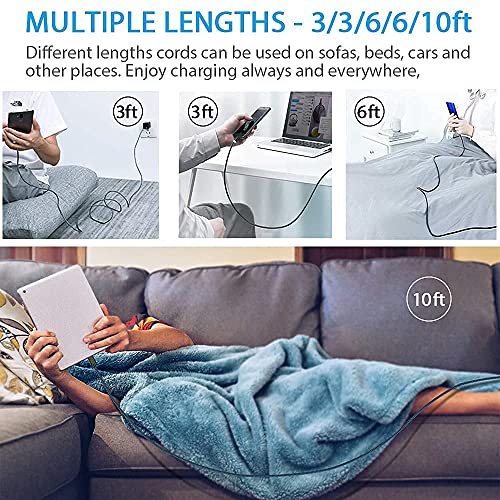 Terasako 5-Pack Magnetic Charging Cables – 540° Rotating Magnetic Connectors with LED Indicator – Versatile 90° Angle Design for Reduced Strain – Durable Nylon-Braided Cords in Black – Perfect for Smartphones, Tablets, and More – Enhanced Charging Speed & Compatibility