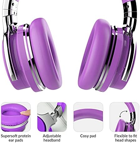 Silensys E7 Elite Wireless Over-Ear Headphones: Unmatched Active Noise Cancellation, Deep Bass Sound Experience, Luxurious Protein Ear Cushions, 30-Hour Battery Life – Your Perfect Bluetooth Companion for Travel, Work, and Daily Adventures in Elegant Black Design