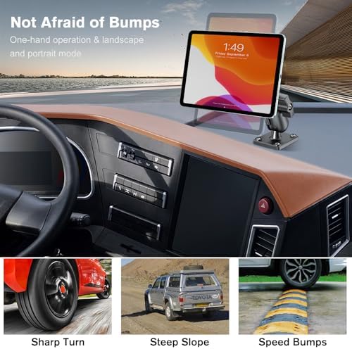 OHLPRO 360° Rotatable Magnetic Tablet Wall Mount Holder – Versatile i Pad Stand with Dual Metal Plates for Secure and Flexible Use on Walls, Boats, and Cabinets – Ultimate Stability and Convenience for Home and Office