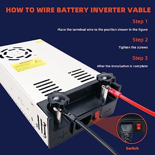 High-Performance 12 V 600 W AC to DC Converter – Versatile 50 A Power Supply for RVs, Pumps, LED Strips, and LCD Monitors – Reliable Efficiency and Enhanced Safety Features for Optimal Device Performance