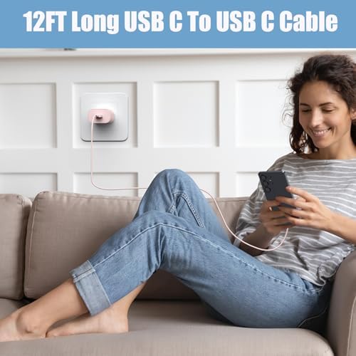 10 Ft USB C Charging Cable with 25 W Fast Charge Block – Optimal Compatibility for Samsung Galaxy S25/S24/S23 Series and Note 20/10 – Durable, Long-Lasting Performance for Home, Office, or Travel Use – Effortless Power for Your Android Devices