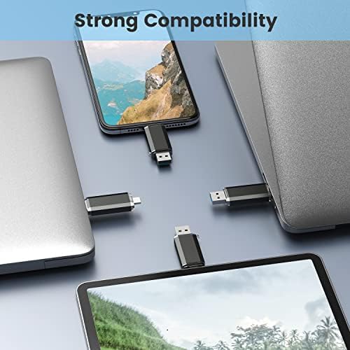 Vansuny 256 GB Dual Type C USB Flash Drive – Versatile OTG Memory Stick for Android, PC & Tablet – High-Speed USB 3.0 Data Transfer with Keychain Attachment – Ideal Solution for Photos, Videos & Document Storage