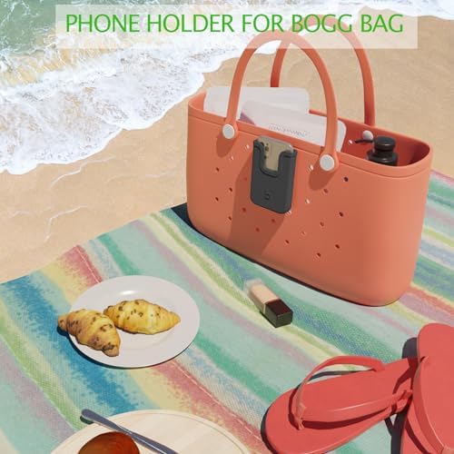 Silicone Phone Holder for Bogg Bags – Stylish and Functional Beach Accessory for i Phone & Android – Lightweight, Easy-to-Clean Vibrant Blue Attachment for Secure Device Protection During Outdoor Activities – Perfect for Sand and Surf Adventures