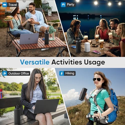 Ultimate Travel Companion: 31200 m Ah Portable Laptop Power Bank with 120 W AC Output and 65 W USB-C Fast Charging for On-the-Go Power Solutions – Reliable Outdoor Charging for Laptops, Phones, and More