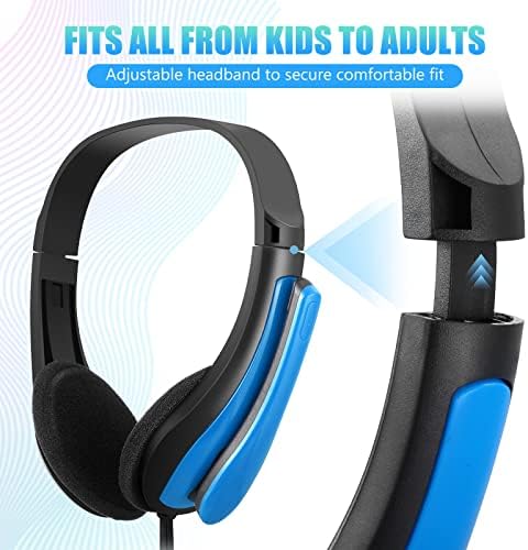 Yunsailing 20 Pack Classroom Headphones with Built-in Microphone – Premium On-Ear Wired Student Earphones for Superior Sound Quality and Seamless Compatibility with Computers, Laptops, and Mobile Devices – Perfect for Educational Settings and Professional Environments (White)