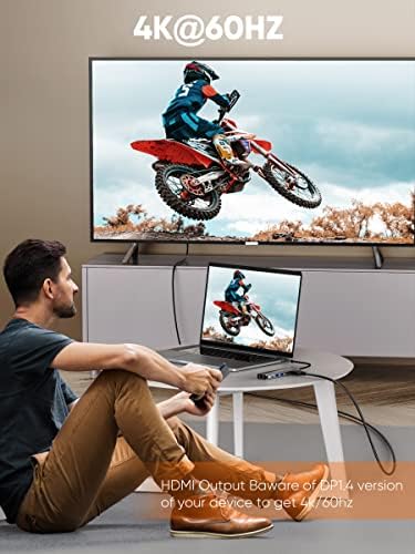 Unlock Ultimate Connectivity with the 7-in-1 USB C Hub 4 K 60 Hz | Cable Creation Multiport Adapter for Seamless 1 Gbps Ethernet, Stunning HDMI Display, Dual USB 3.0 Ports, 100 W PD Charging & SD/TF Card Support – Perfect for Mac Book Pro, i Pad Pro & Steam Deck Users!