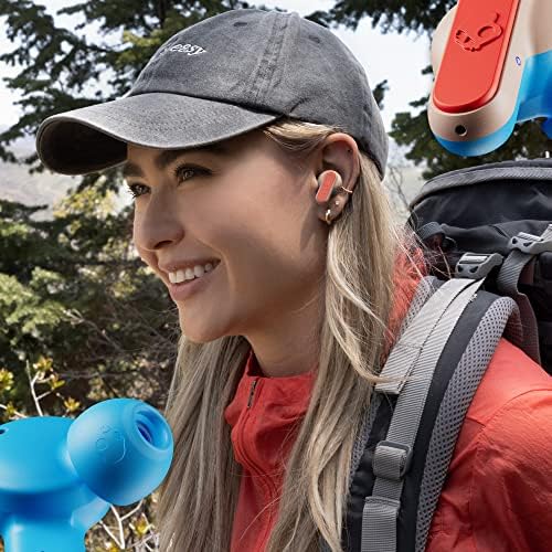 Skullcandy Dime Wireless Earbuds – Sweat-Resistant In-Ear Headphones with 12-Hour Battery Life, Built-in Microphone, and Universal Bluetooth Compatibility – Stylish Red Design for Active Lifestyles