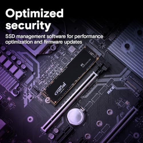 Crucial P3 500 GB NVMe M.2 SSD – Ultra-Fast PCIe Gen3 Storage for Gamers & Creators – 3500 MB/s Transfer Speeds – Durable 3 D NAND Technology – Effortless Upgrade for Any Laptop or Desktop – Energy-Efficient Performance Enhancement