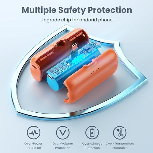 Ultra-Compact 5200 m Ah USB C Power Bank – Fast Charging Mini Portable Charger for i Phone 16/16 Plus/15/15 Plus/15 Pro Max, Galaxy S25/S24, i Pad, and Android Devices – Essential Power Solution for On-the-Go Charging