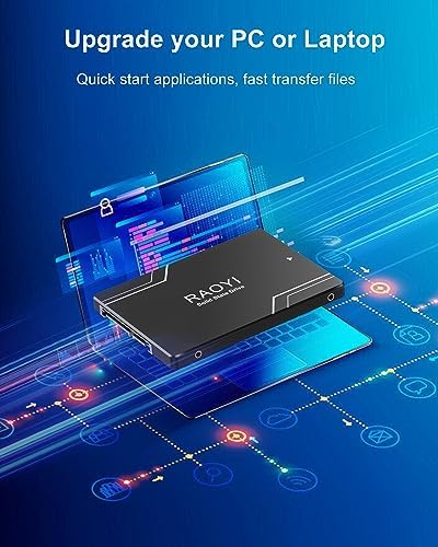 RAOYI 1 TB SATA III Solid State Drive – Lightning-Fast 550 MB/s Performance Upgrade for PCs & Laptops | Advanced 3 D NAND Flash Technology | Reliable Internal SSD for Enhanced Speed & Compatibility