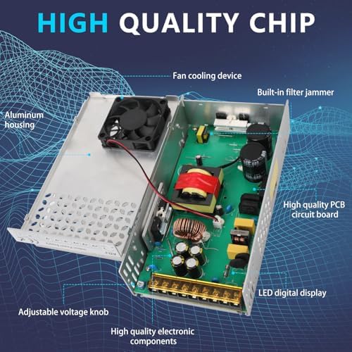 High-Efficiency 600 W 24 V AC to DC Power Supply – 25 A Versatile Switching Adapter for LED Strips, Motors, CCTV Systems, and 3 D Printers – Durable and Reliable Performance for All Your Power Needs