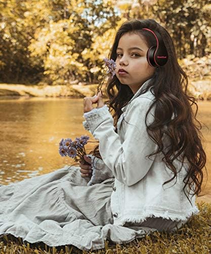 Kid-Friendly Bluetooth Headphones BT6002 – Volume-Limited Wireless Headset for Safe Listening – Foldable Design with 60-Hour Battery Life – Ideal for School, Tablets, PCs & TV – Stylish Black and Blue Finish for Comfort and Durability